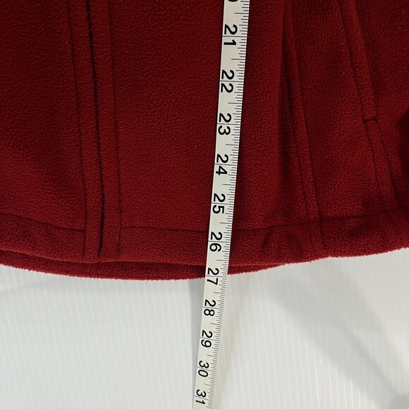 Duluth Trading Fleece Jacket Men's Full Zip Sweater Red Pockets Sz Large - Picture 8 of 10